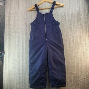 Carter's Snow‎ Bib Pants Youth Medium 5-6 Navy Blue Insulated Overalls Zip Front